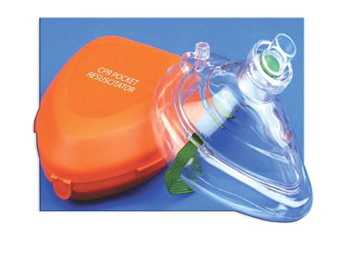 CPR Pocket Mask W/Hard Case & One-Way Valve & O2 Inlet - Precision Lab Works