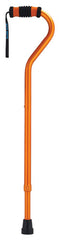 Standard Offset Walking Cane Adjustable Aluminum  Orange - Precision Lab Works
