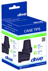 Cane Tips In Retail Box - Fits 3/4  Shaft  Pk/2  Black - Precision Lab Works