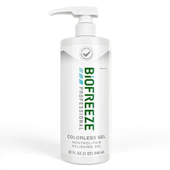 Biofreeze Cold Therapy Pain Relief Gel Pump Dye-Free Prof. Version 32 oz.