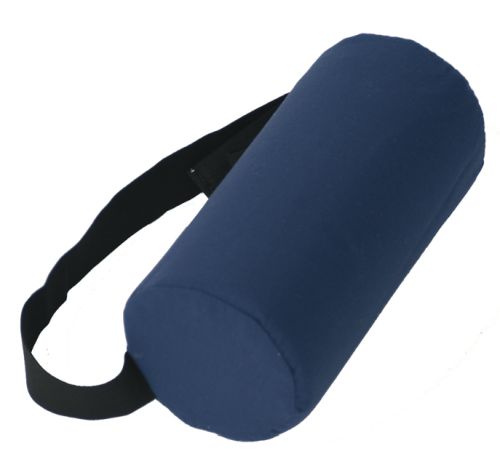 Lumbar Roll Full-Firm Navy With Strap  5  Dia. X 11 - Precision Lab Works