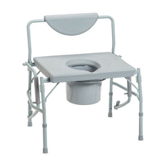 Bariatric Drop Arm Commode 1000 lb. Bedside Toilet Transfer Chair Assembled