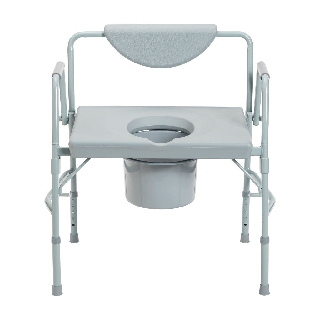 Bariatric Drop Arm Commode 1000 lb. Bedside Toilet Transfer Chair Assembled