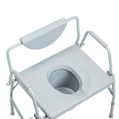 Bariatric Drop Arm Commode 1000 lb. Bedside Toilet Transfer Chair Assembled