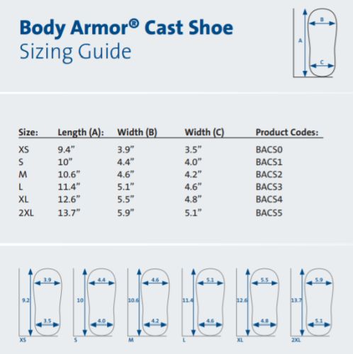 Body Armor Cast Shoe  Large - Precision Lab Works