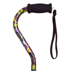 Offset Handle Aluminum Cane-Hypalon comfort grip