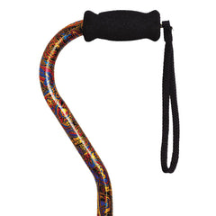 Offset Handle Aluminum Cane-Hypalon comfort grip