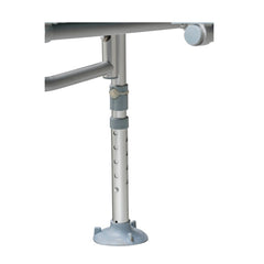 Drive Plastic Tub Transfer Bench with Adjustable Backrest-Gray 3-Section - Precision Lab Works