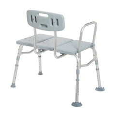 Drive Plastic Tub Transfer Bench with Adjustable Backrest-Gray 3-Section - Precision Lab Works