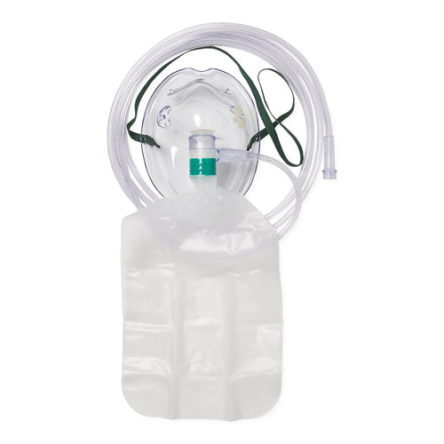 Adult Oxygen Mask High Concentration Non‑Rebreather w/ 7ft Tubing No Vent 