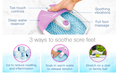 Conair Foot and Pedicure Spa Bath with Vibration and Heat Pink/White