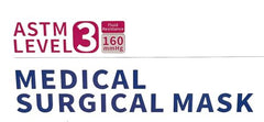Disposable Face Mask Bx/50 w/EarLoops 3-Ply Level 3  Blue