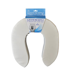 Raised Soft Toilet Seat-2" or 4" Height-Lightweight & Portable