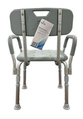 Bathroom Perfect Shower Chair with Back & Padded Arms Cs/2