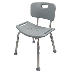 Bathroom Shower Chair with back Grey Lightweight