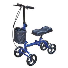 Keep Me Moving Steerable Folding Knee Scooter Blue Jay