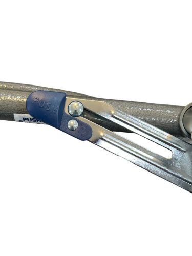 WALK WITH ME Folding Aluminum 2 Button Walker w/5"Wheels Cs4 - Precision Lab Works