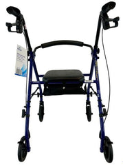 ROLL WITH ME Steel Rollator w/ 6" Wheels. K/D. Blue Case/2 - Precision Lab Works