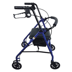 Blue Jay Roll With Me Aluminum Rollator, 6 Inch Wheels, Blue