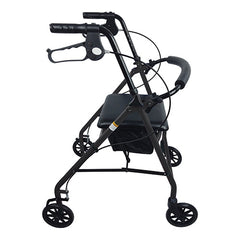 Blue Jay Roll With Me Aluminum Rollator, 6 Inch Wheels, Black