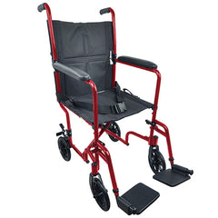 ROLL WITH ME 19" Aluminum Transport Wheelchair