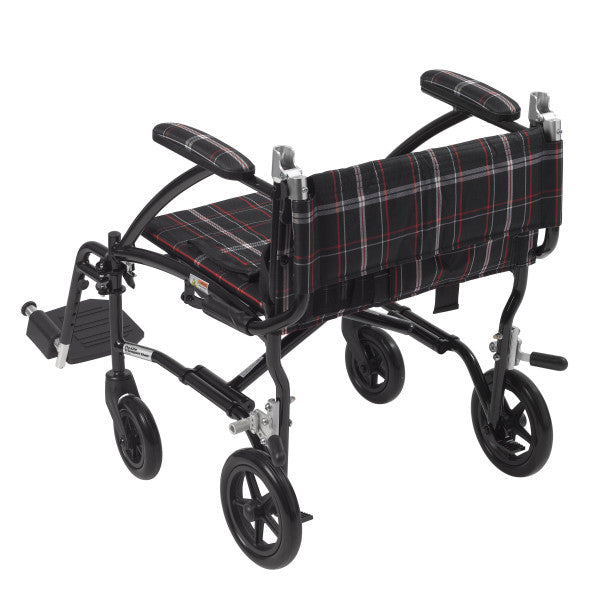 Fly-Lite Aluminum Transport Chair Black 19" - Precision Lab Works