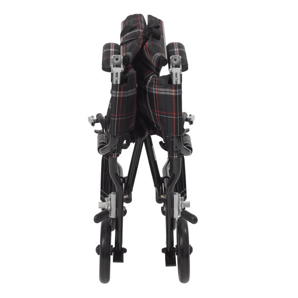 Fly-Lite Aluminum Transport Chair Black 19" - Precision Lab Works