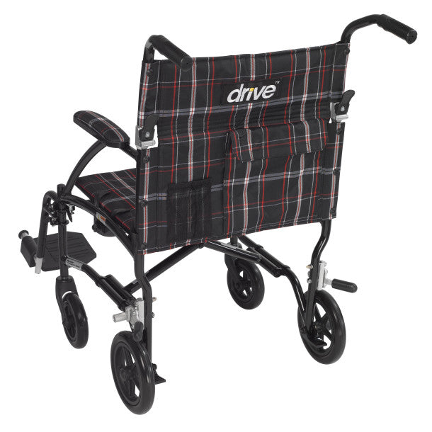 Fly-Lite Aluminum Transport Chair Black 19" - Precision Lab Works
