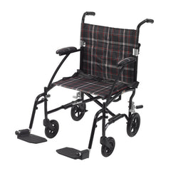 Fly-Lite Aluminum Transport Chair Black 19" - Precision Lab Works