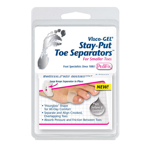 Visco-GEL  Stay-Put Toe Separators  Small  Pk/2 - Precision Lab Works