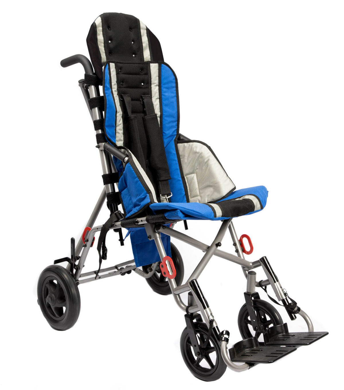 Trotter Mobility Chair 18" Jet Fighter Blue, Foldable, Lightweight, Adjustable - Precision Lab Works