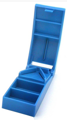 ACU-LIFE Pill Splitter, Stainless Steel Blade, Built-In Storage