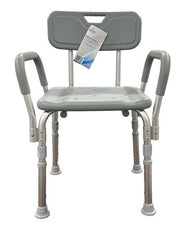Bathroom Perfect Shower Chair with Back & Padded Arms Cs/2 - Precision Lab Works