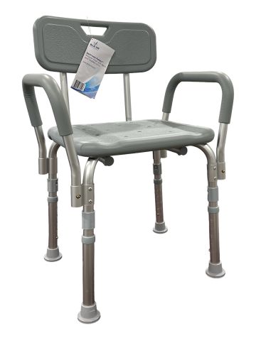 Bathroom Perfect Shower Chair with Back & Padded Arms Cs/2 - Precision Lab Works