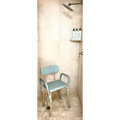 Bathroom Perfect Shower Chair with Back & Padded Arms Cs/2 - Precision Lab Works