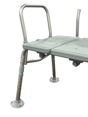 Bathroom Transfer Bench w/ Back 400lb Capacity Adjustable Tool-Free CS/2 - Precision Lab Works