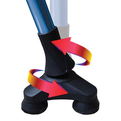 360° Pivoting Cane Tip for 3/4" Walking Canes Heavy Duty Stability Base - Precision Lab Works