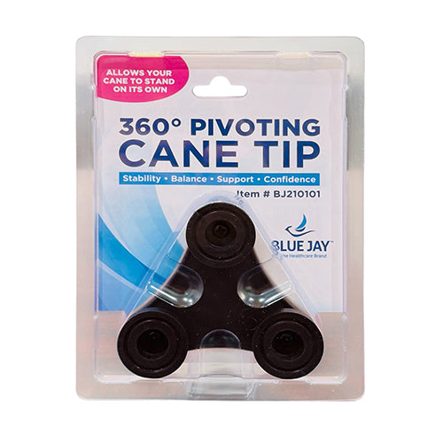 360° Pivoting Cane Tip for 3/4" Walking Canes Heavy Duty Stability Base - Precision Lab Works