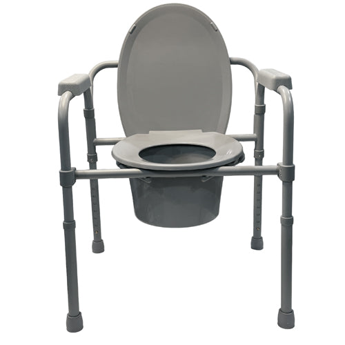 Convenient Commode Folding Steel Commode - Elongated Cs/3 - Precision Lab Works