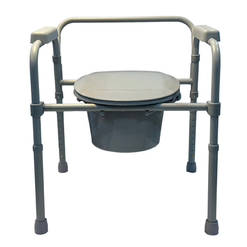 Convenient Commode Folding Steel Commode - Elongated Cs/3 - Precision Lab Works