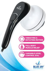 Complete Relief Handheld Corded Massager Shiatsu Deep Tissue 4 Heads - Precision Lab Works