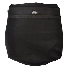 Universal knee scooter bag with hidden internal zippered security pocket for keys and valuables