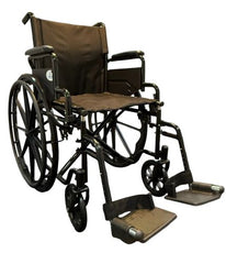 Make Me Mobile 18" K1 Steel Wheelchair Flip‑Back Arms Swing‑Away Footrests 250 lb - Precision Lab Works