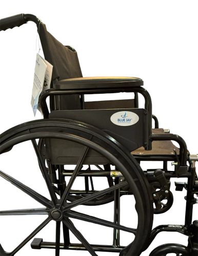 Make Me Mobile 18" K1 Steel Wheelchair Flip‑Back Arms Swing‑Away Footrests 250 lb - Precision Lab Works
