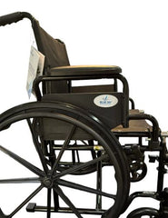 Make Me Mobile 18" K1 Steel Wheelchair Flip‑Back Arms Swing‑Away Footrests 250 lb - Precision Lab Works