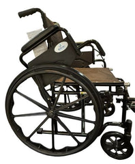 Make Me Mobile 18" K1 Steel Wheelchair Flip‑Back Arms Swing‑Away Footrests 250 lb - Precision Lab Works