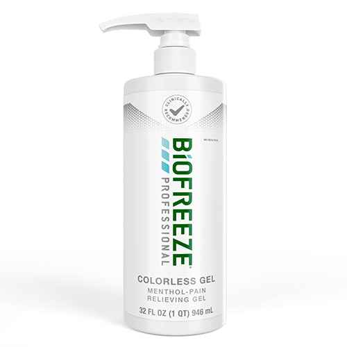 Biofreeze Professional Menthol Gel 32 oz Pump Bottle | Colorless Dye‑Free