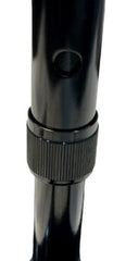 Heavy Duty Quad Walking Cane, Large Base, Adjustable 30–39", 300 lb, Black - Precision Lab Works