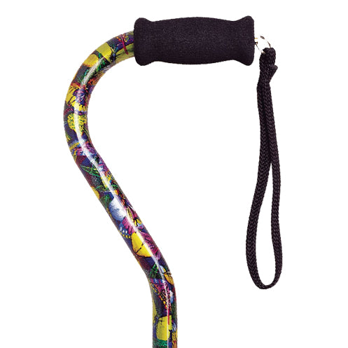 Offset Handle Aluminum Cane-Hypalon comfort grip - Precision Lab Works