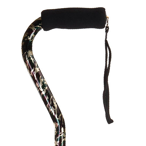 Offset Handle Aluminum Cane-Hypalon comfort grip - Precision Lab Works